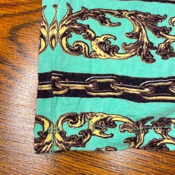 π· Buffalo David Bitton π· Sleeveless Green Gold Chain Geometric Pattern Dress - Picture 15 of 15